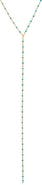 BY ADINA EDEN Turquoise Enamel Beaded Chain Lariat