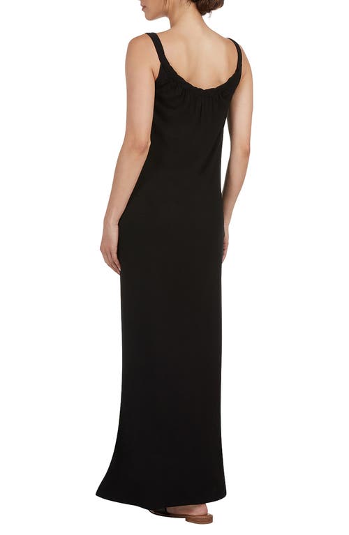 Matty M . Twisted Neck Maxi Dress In Black