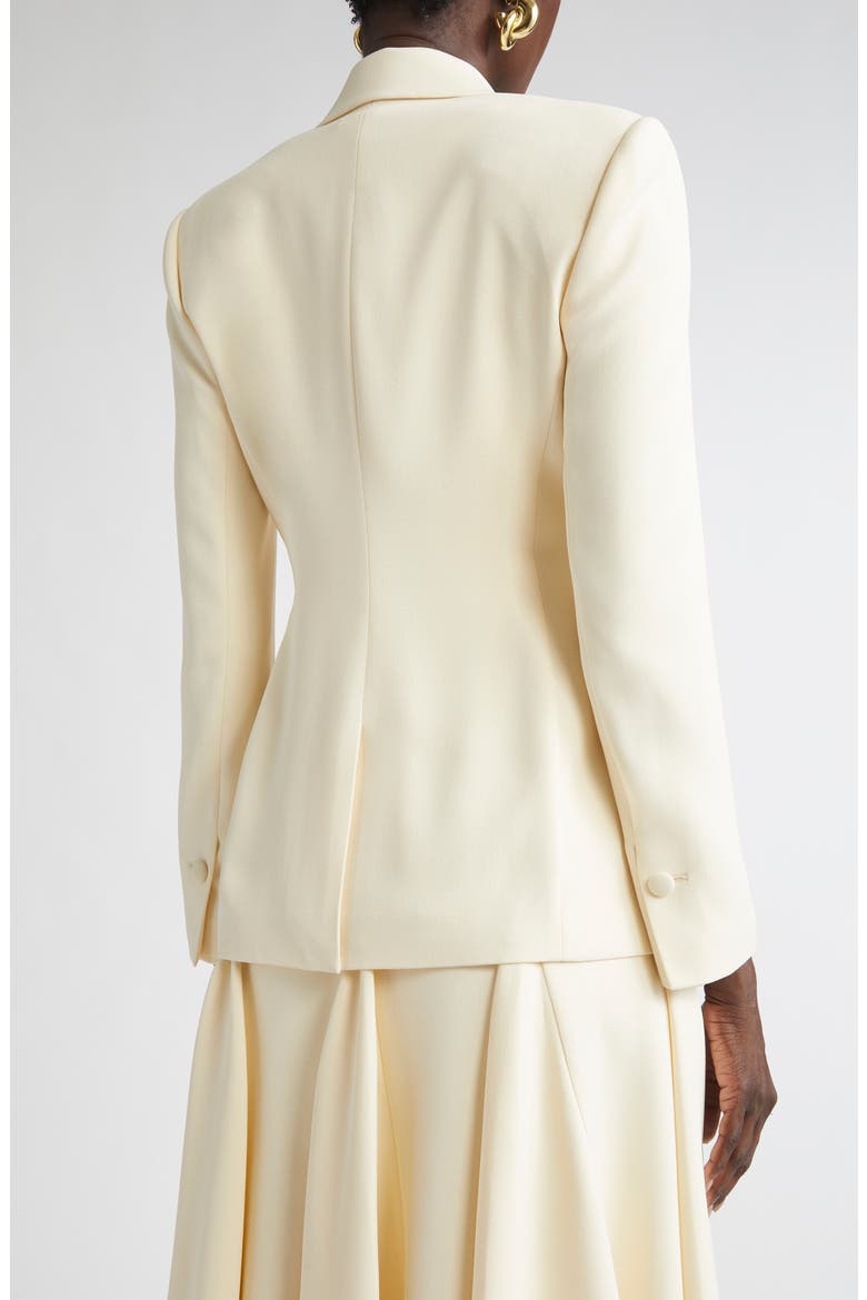 Embellished Stretch Cady Blazer, Alternate, color, BUTTER