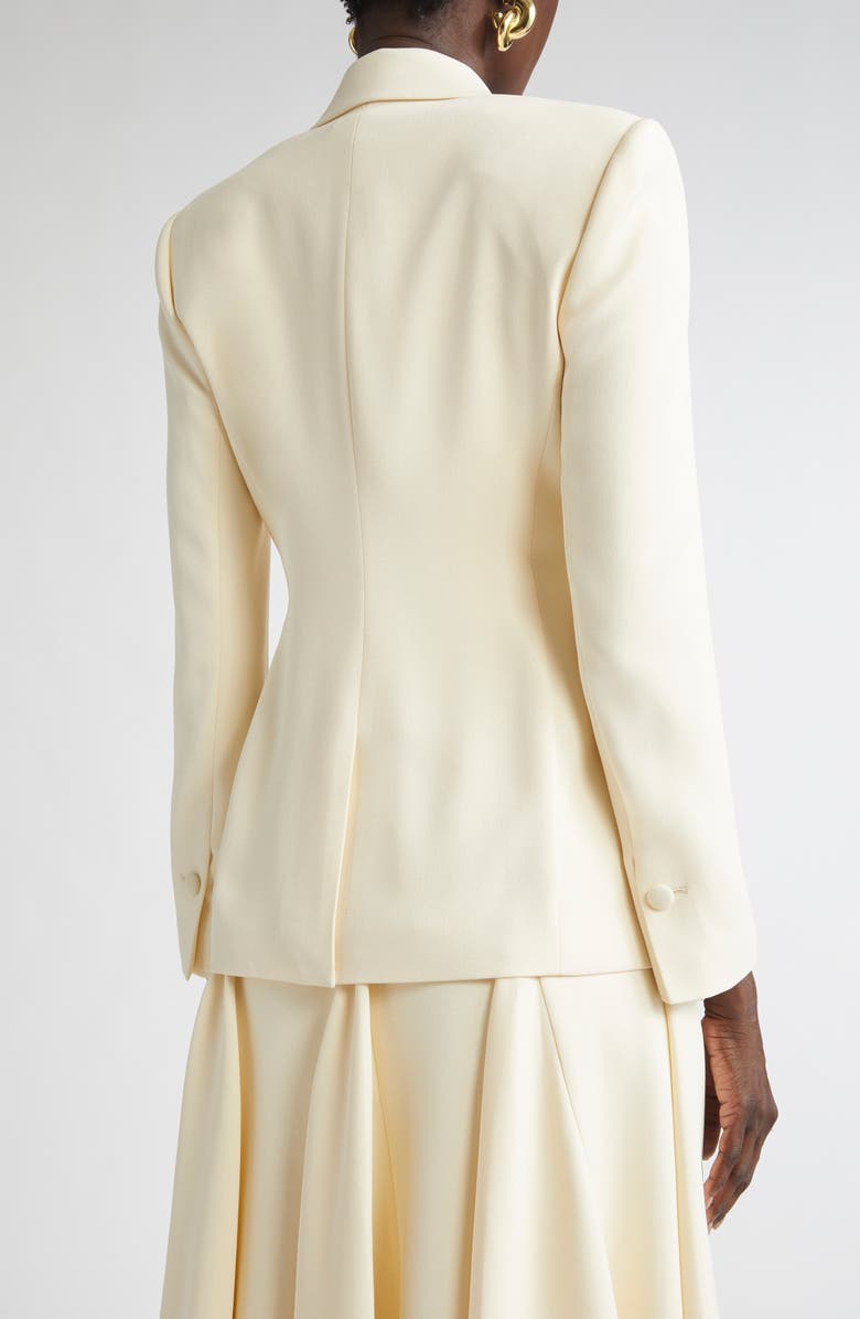 ST. JOHN Embellished Stretch Cady Blazer, Alternate, color, Butter
