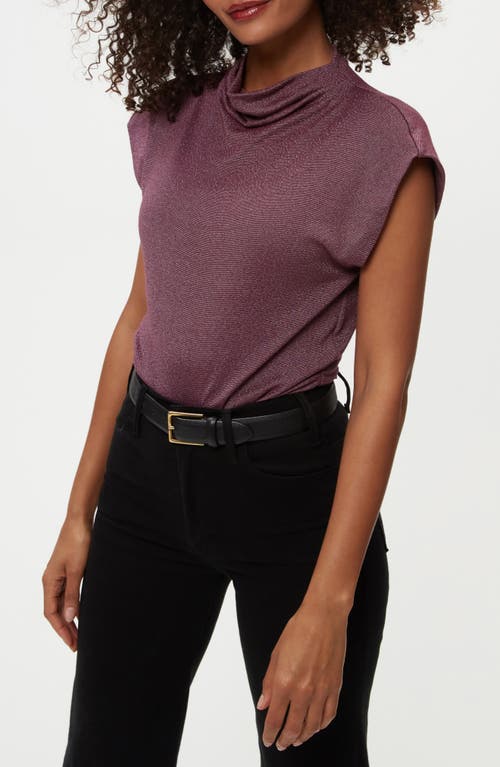 Michael Stars Reese Power Shoulder Top in Beetroot 