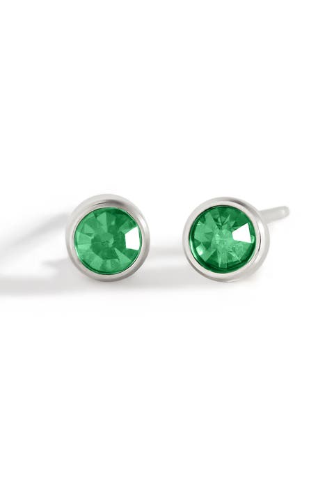 Birthstone Bezel Studs