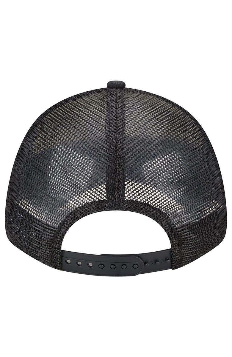 New Era Men's New Era Cream/Black New Orleans Saints Team Stripe Trucker 9FORTY Snapback Hat, Alternate, color, Cream