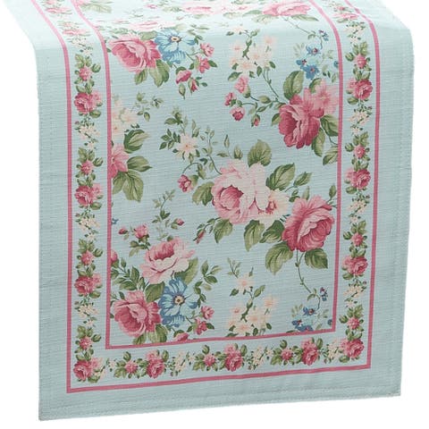 Vintage Floral Garden Table Runner