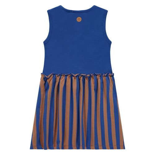 Stains And Stories By Babyface Mixed Media Tank Dress In Blue