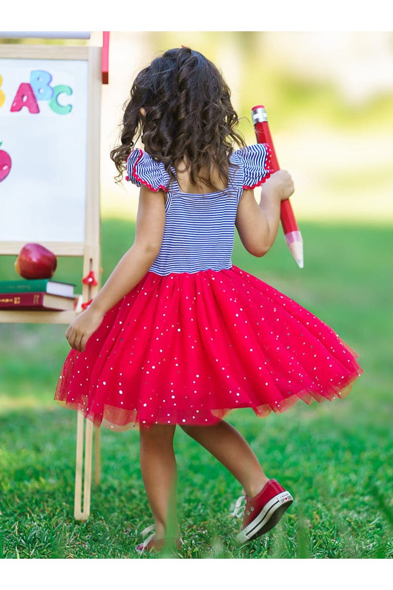 Cute  Attire Apple Sparkle Tutu Dress, Alternate, color, Red