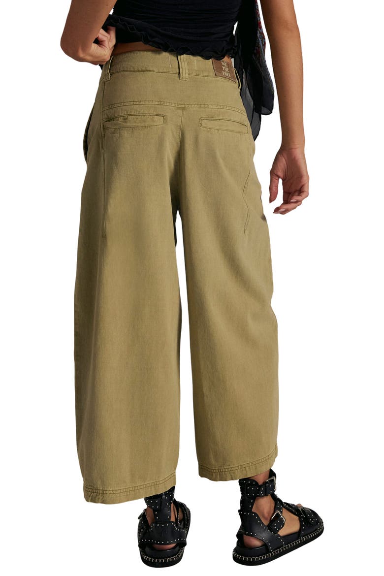Lay Down Ankle Wide Leg Chinos, Alternate, color, ALOE