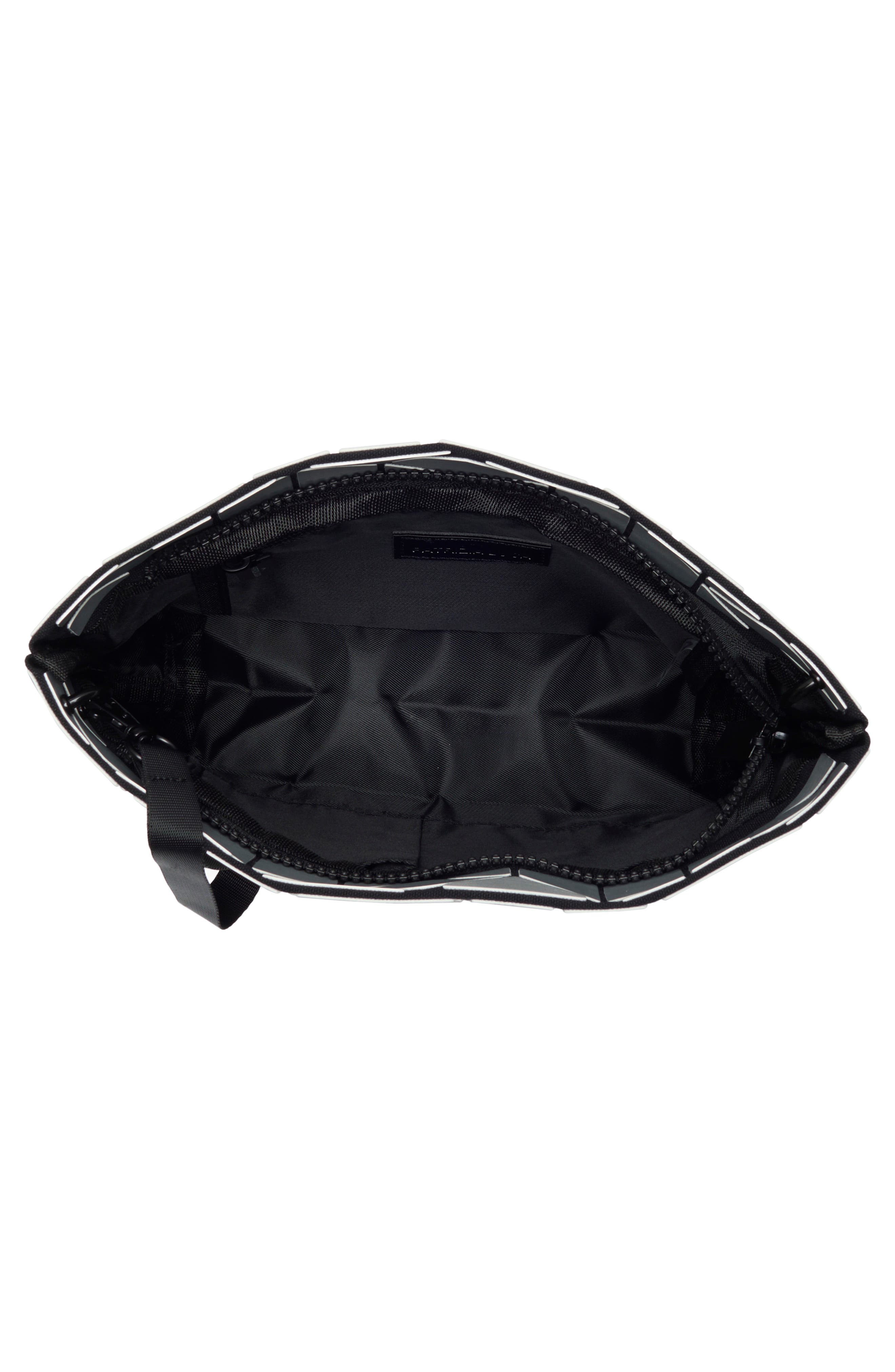 Diagnoal Geo Clutch, Alternate, color, WHITE/ SILVER