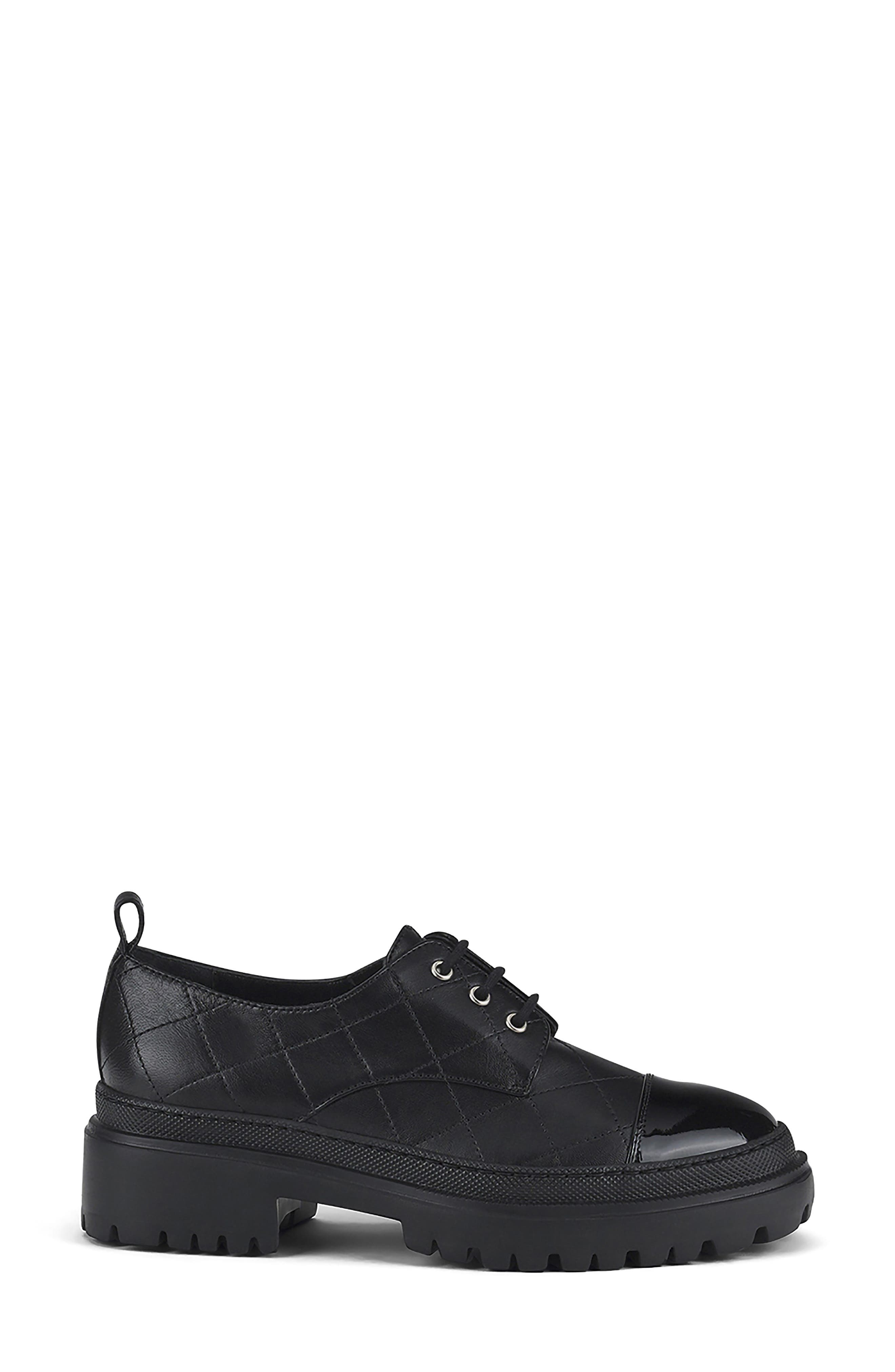 AGL Mary Quilted Leather Derby, Alternate, color, Black Nappa