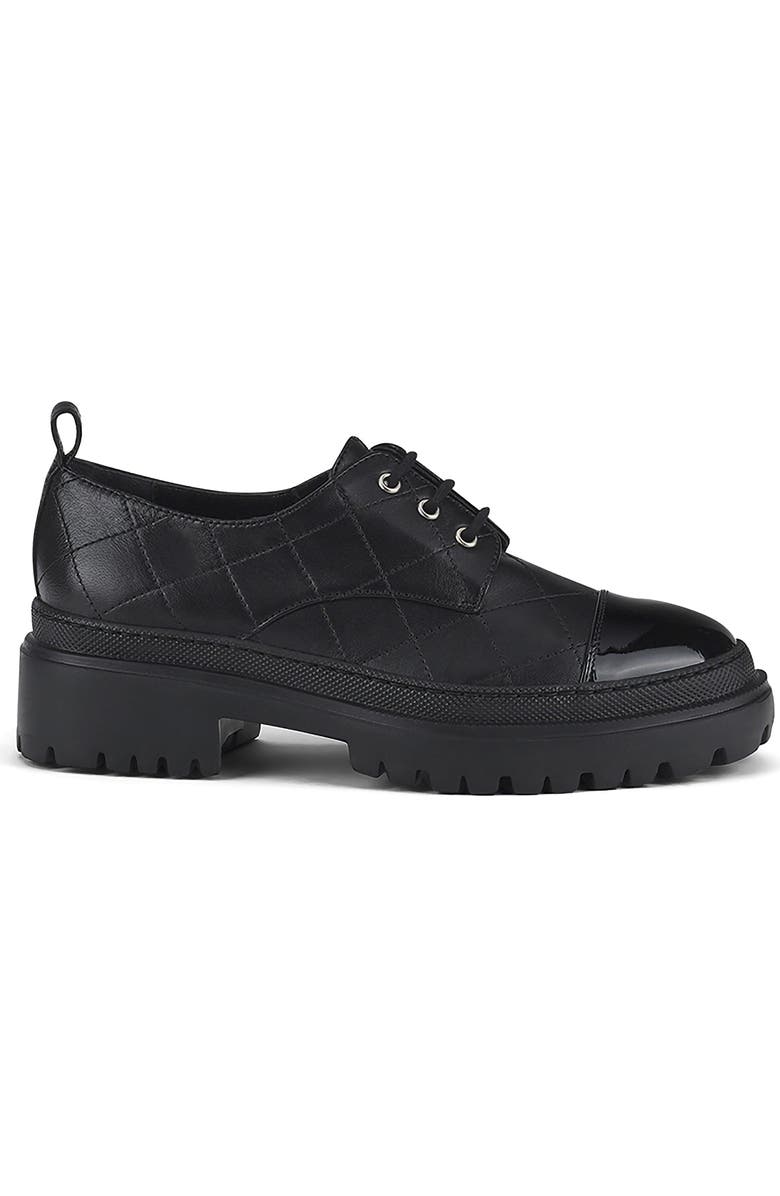 AGL Mary Quilted Leather Derby, Alternate, color, Black Nappa