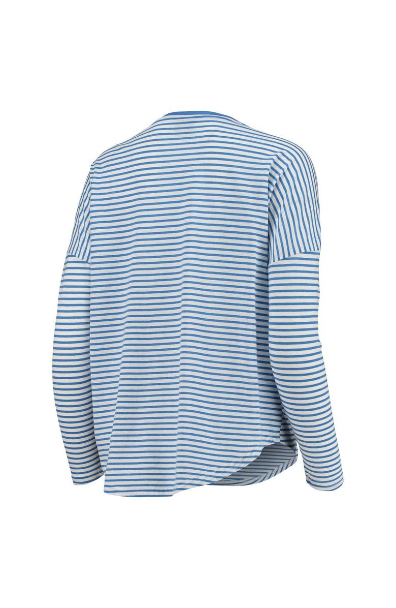 UG APPAREL Women's Royal/White Florida Gators Melange Striped Boxy Long Sleeve T-Shirt, Alternate, color, 