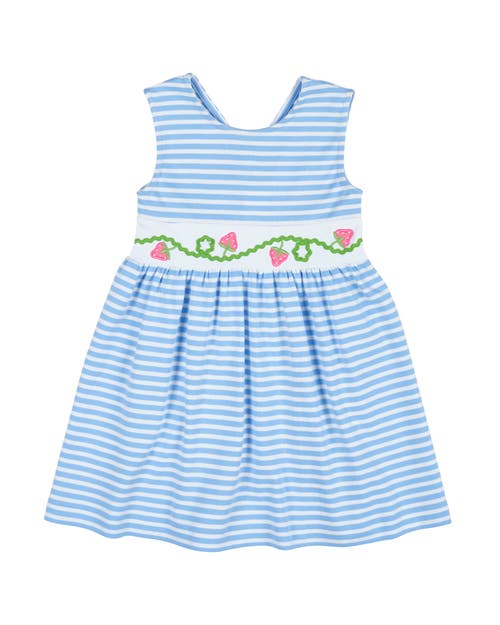 FLORENCE EISEMAN FLORENCE EISEMAN STRIPE KNIT DRESS WITH STRAWBERRIES