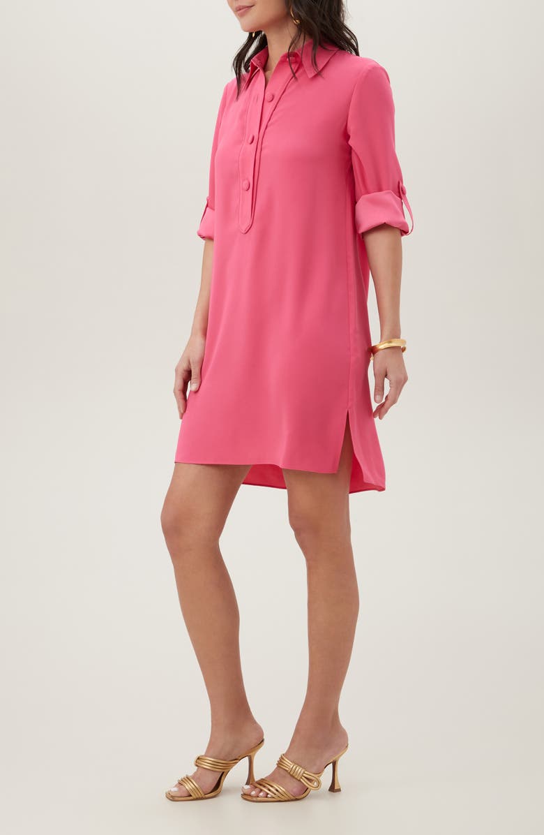 Trina Turk Portrait Collar Shirtdress, Alternate, color, 