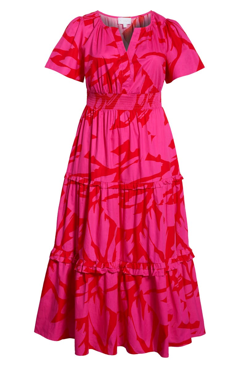 SUGARLIPS Jolene Print Tiered Maxi Dress, Alternate, color,