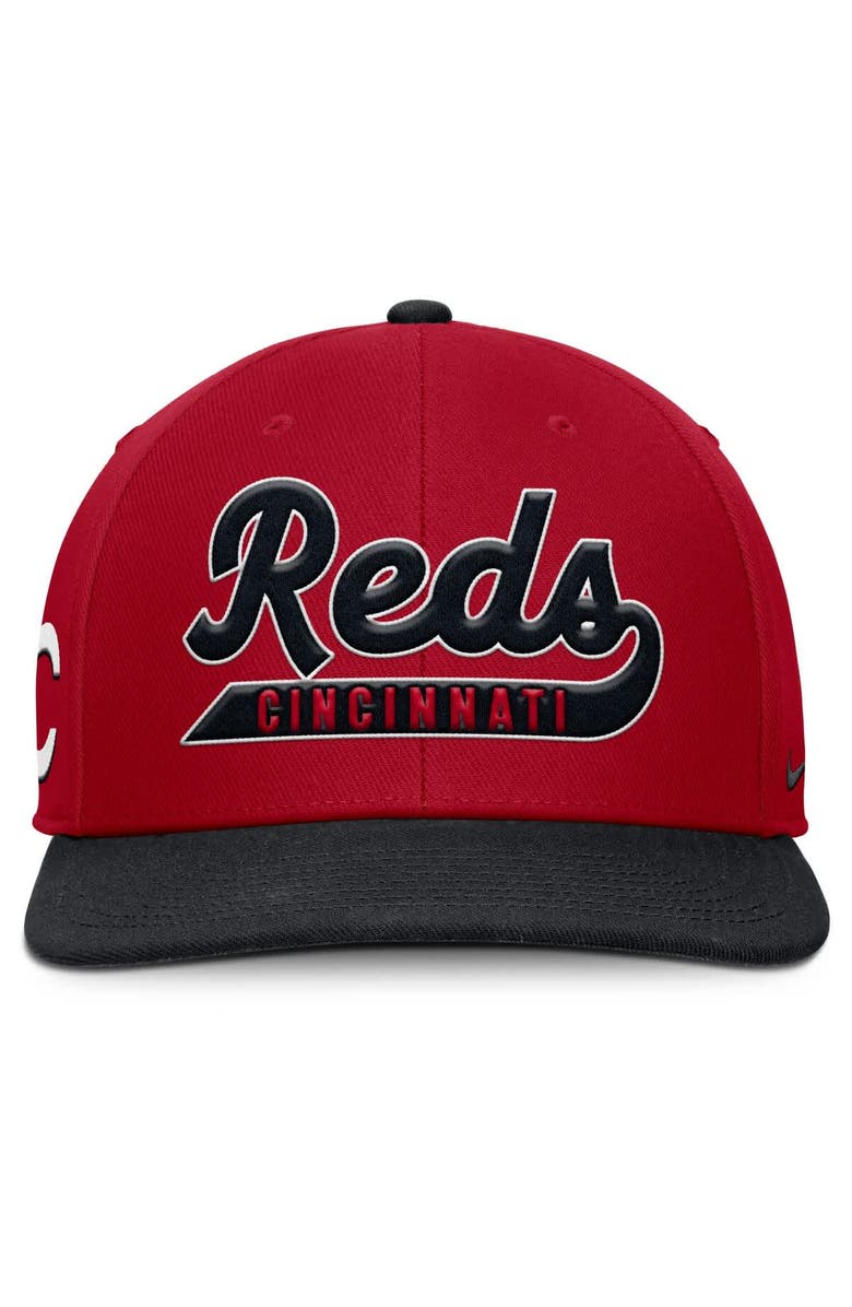 Nike Men's Nike Red/Black Cincinnati Reds Pro Performance Snapback Hat, Alternate, color, Red