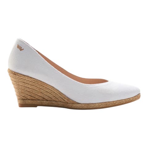 Roses Canvas V Cut Espadrille Wedges