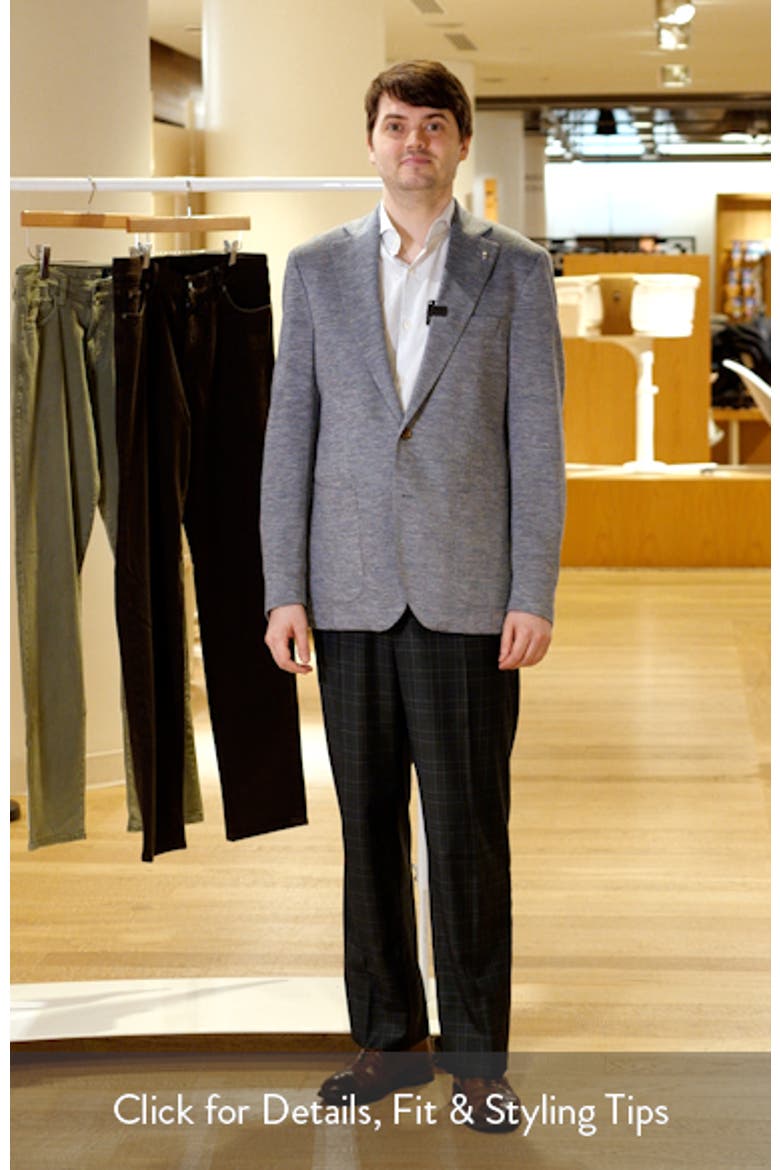 Hartford Blue Knit Wool & Silk Blend Mélange Sport Coat video