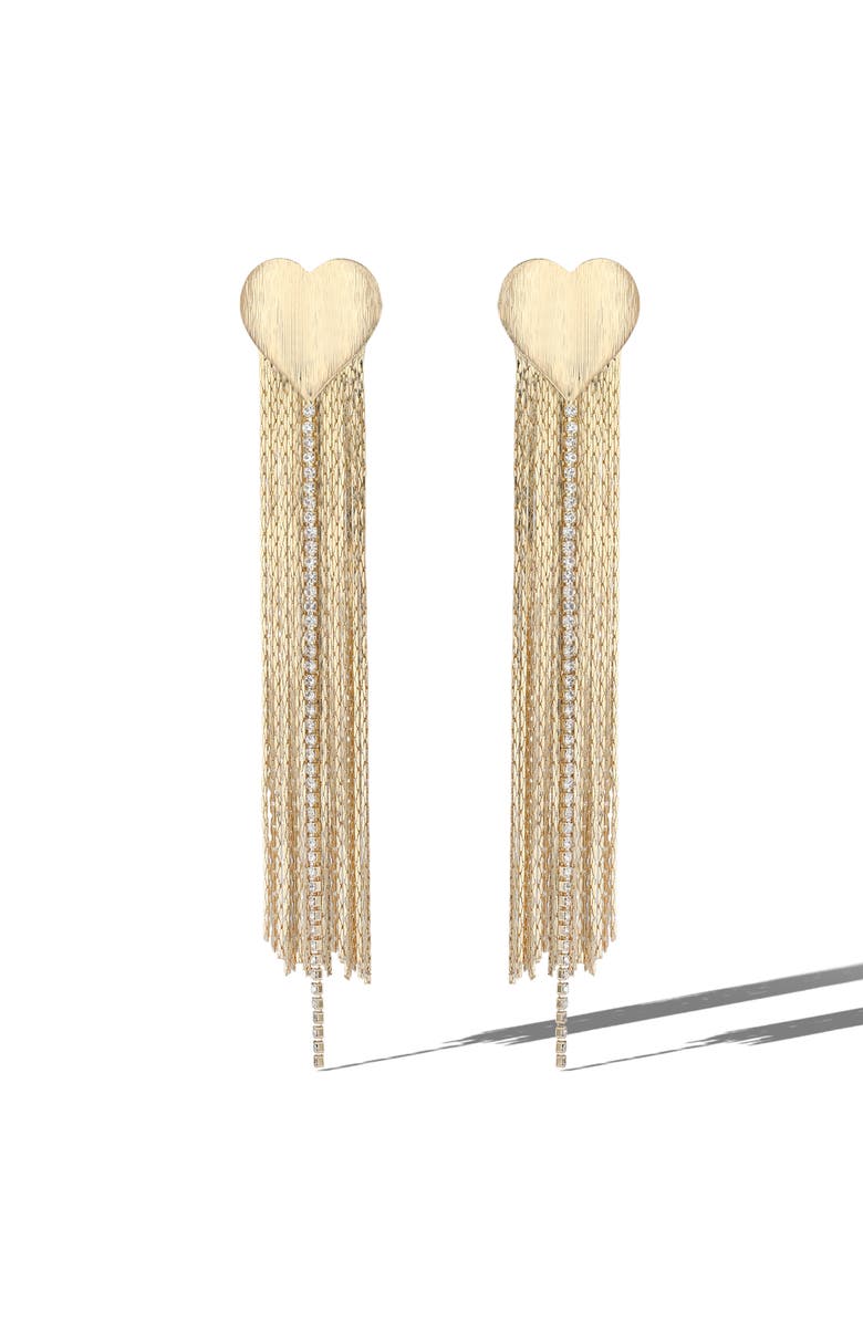 Jessica Simpson Gold Chain Tassel Earrings, Main, color, Gold