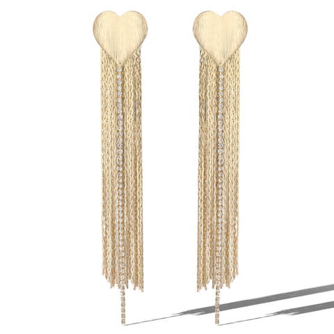 Gold Chain Tassel Earrings