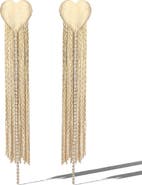 Jessica Simpson Gold Chain Tassel Earrings