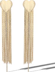 Jessica Simpson Gold Chain Tassel Earrings