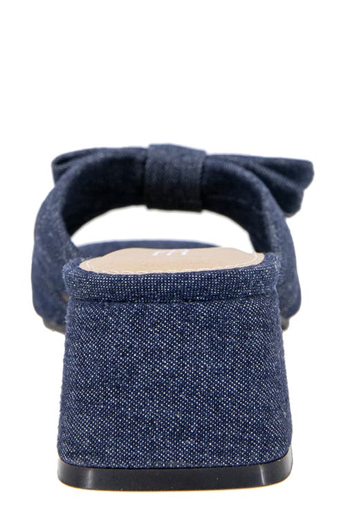 Esprit Summer Block Heel Sandal In Dark Blue Denim