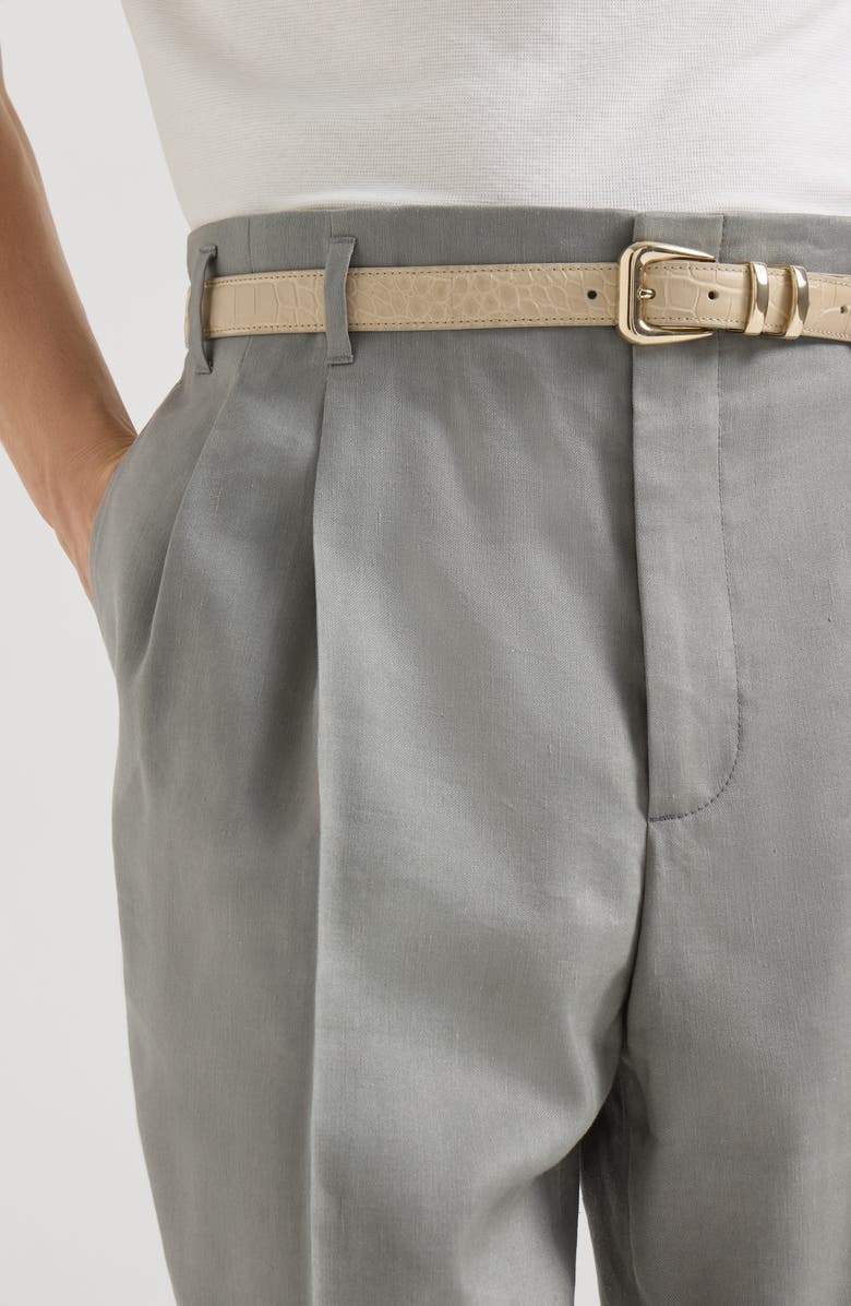 Brunello Cucinelli Gabardine trousers, Alternate, color, Khaki