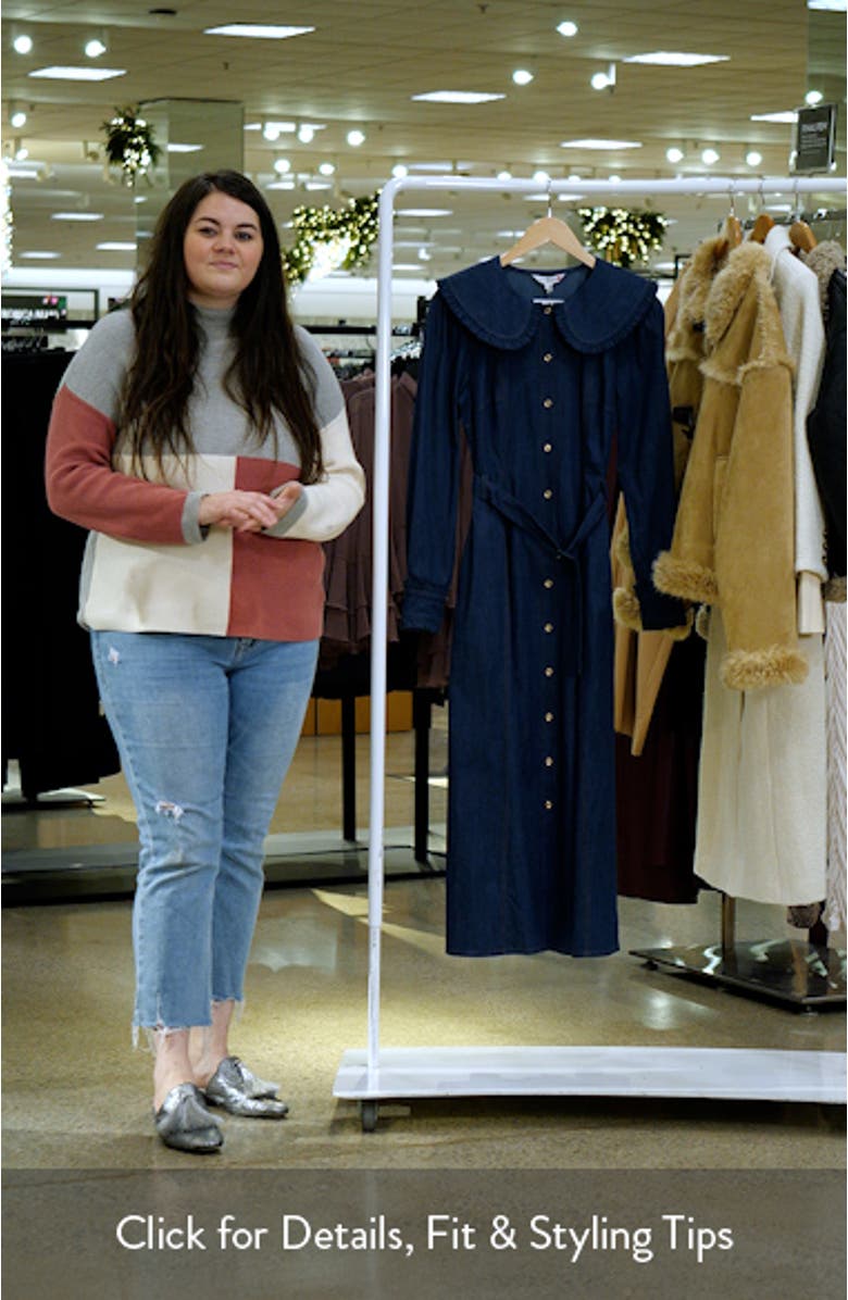 Pippa Long Sleeve Frill Shirtdress, sales video thumbnail