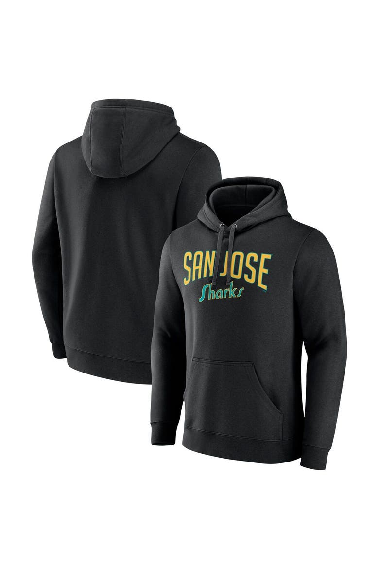 Men's Fanatics Branded Black San Jose Sharks Special Edition 2.0 Wordmark Pullover Hoodie, Main, color, Black