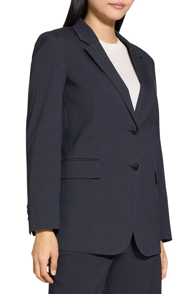 Linen Blend Blazer, Alternate, color, CONCORD