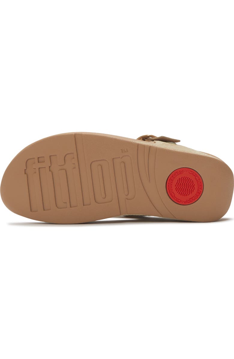 FitFlop Lulu Buckle Suede Toe-Post, Alternate, color, Cappuccino