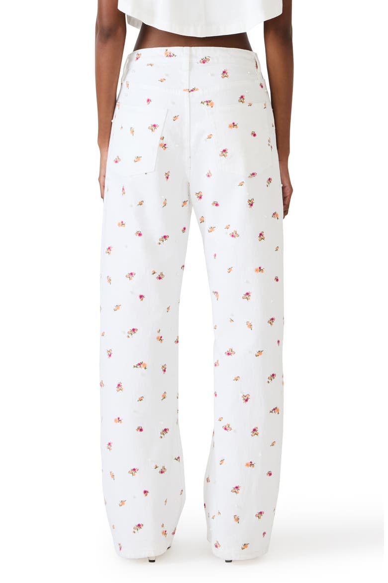 Sydnee Floral Straight Leg Jeans, Alternate, color, ANTIQUE