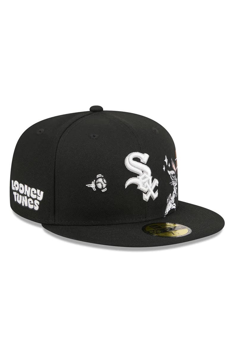 New Era Men's New Era Black Chicago White Sox Looney Tunes Bugs Bunny 59FIFTY Fitted Hat, Main, color, Black