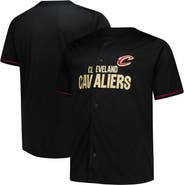FANATICS Men's Fanatics Black Cleveland Cavaliers Big & Tall Pop Full-Button Jersey