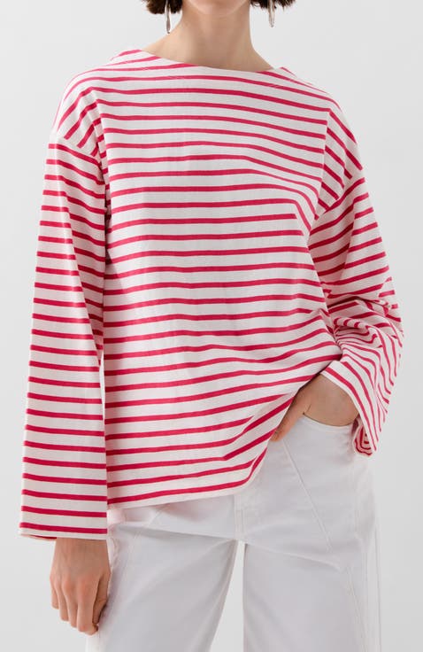 Stripes Label Ls Tee