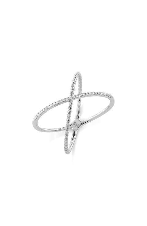Liora Diamond Crossover Ring