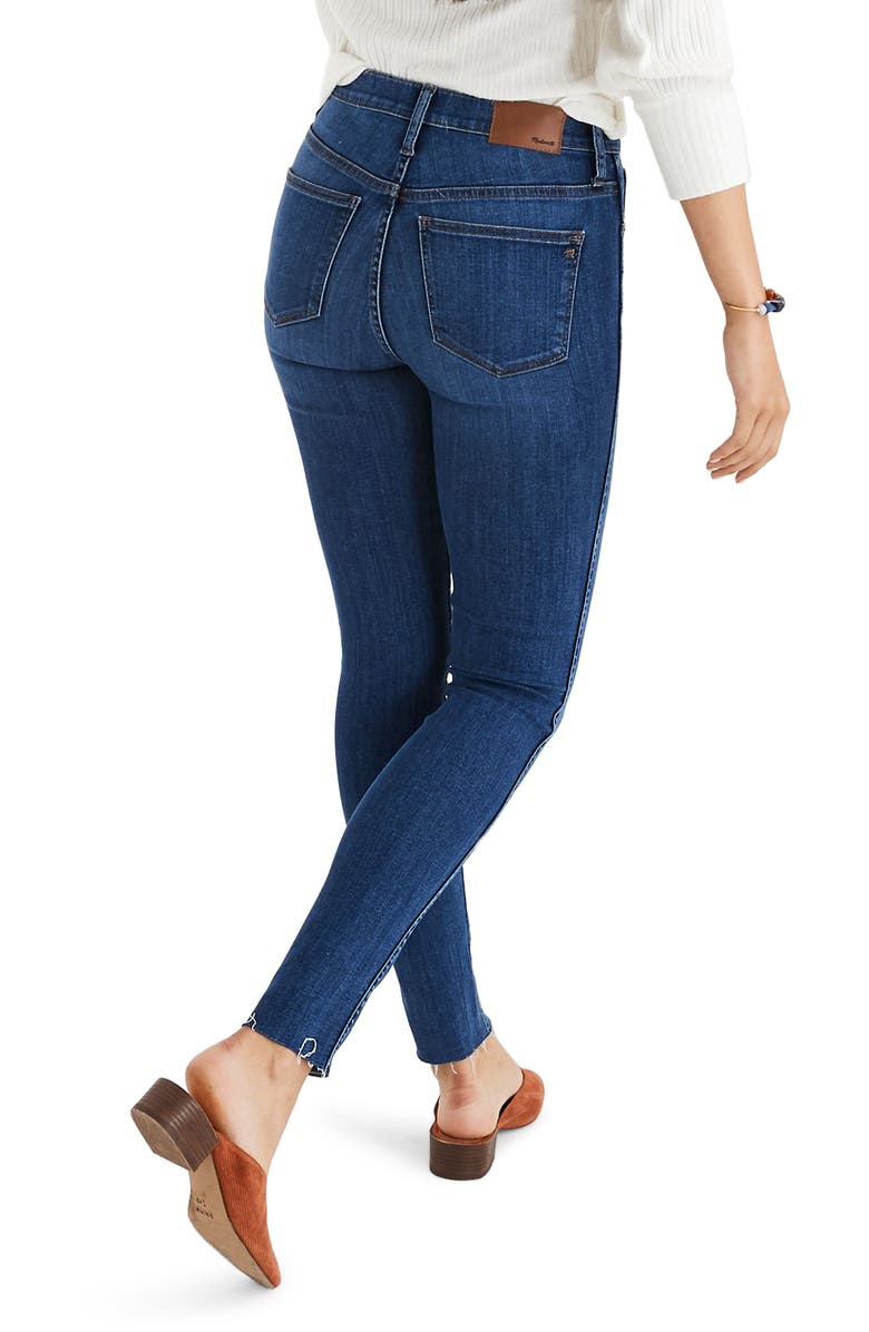 Madewell Button Front 10-Inch High Rise Skinny Jeans, Alternate, color, 