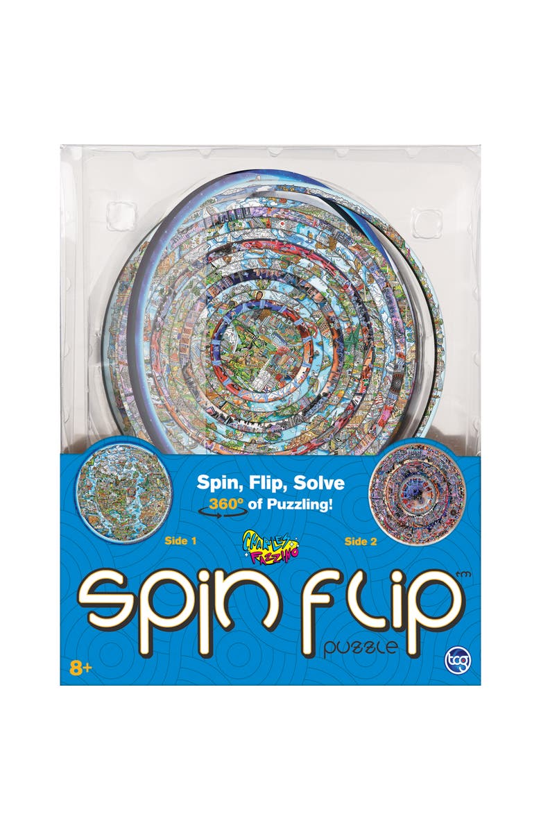 Spin Flip Charles Fazzino 2In1 Doublesided Puzzle, Alternate, color, Multicolored