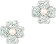 Deepa Gurnani Liora Beaded Flower Drop Earrings