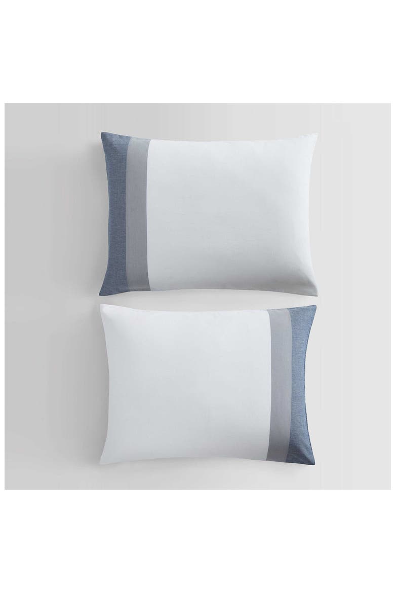 Chambray Handkerchief Duvet Cover & Shams Set, Alternate, color, LIGHT / MEDIUM BLUE