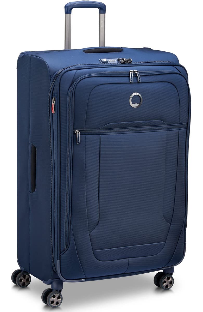 81028242 Helium DLX Checked-Large 29 Inch Softside Expandable Luggage with Spinner Wheels, Alternate, color, Navy Blue