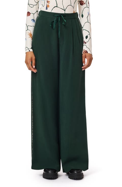 Tie Waist Wide Leg Pants
