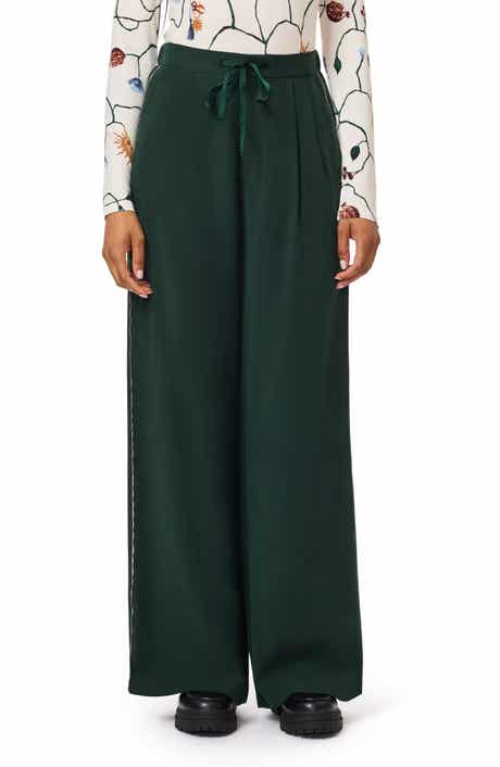 Tie Waist Wide Leg Pants
