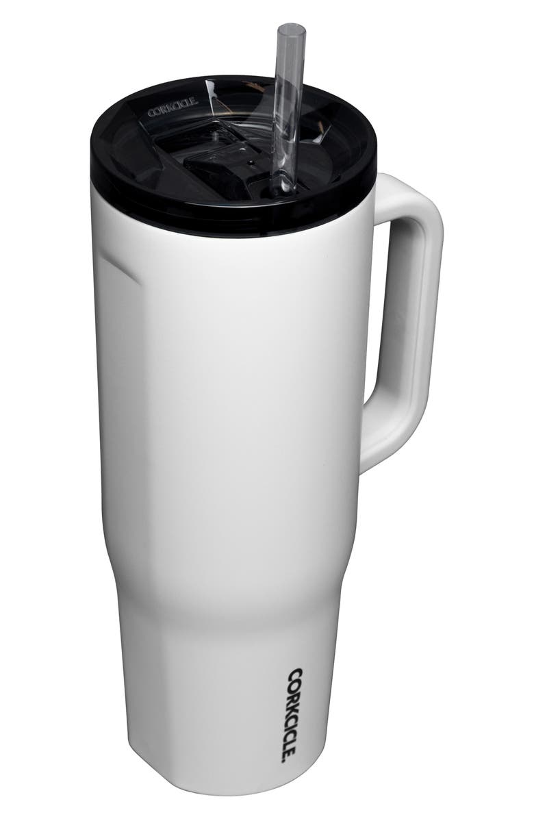 Corkcicle Cruiser 40-Ounce Insulated Tumbler with Handle, Alternate, color, River Rock