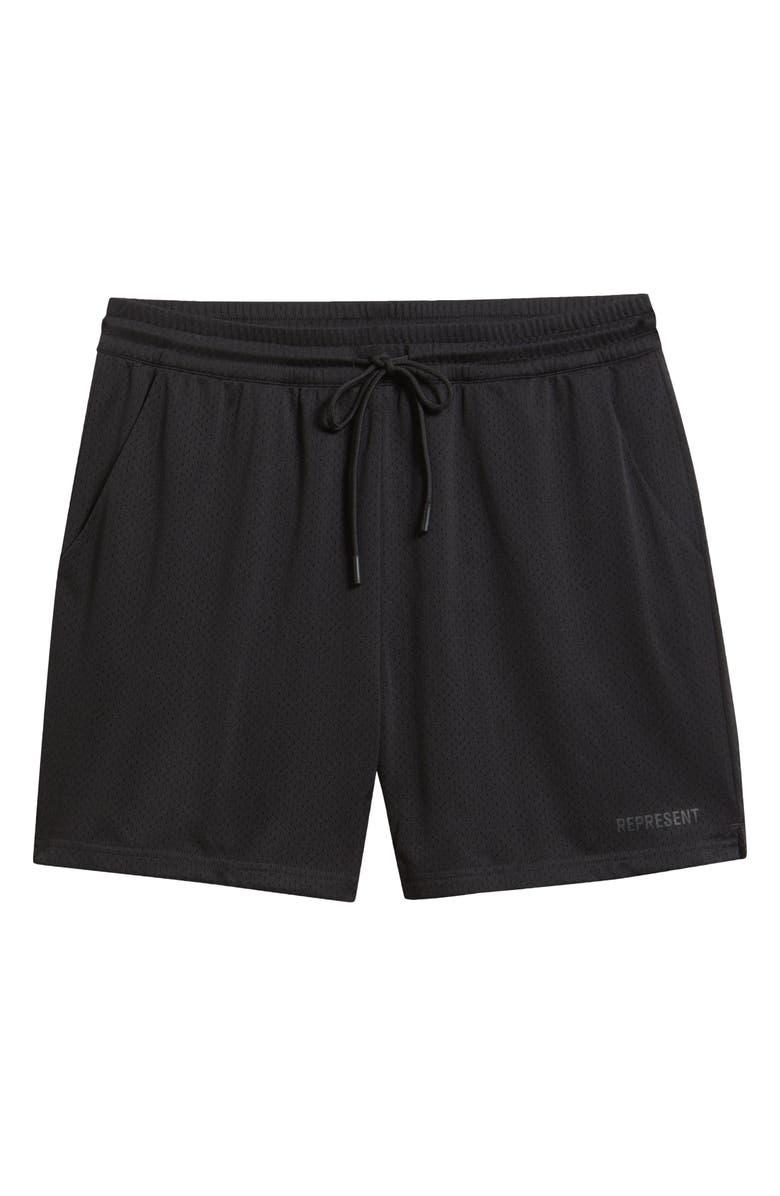 Represent Mesh Athletic Shorts, Alternate, color, Jet Black