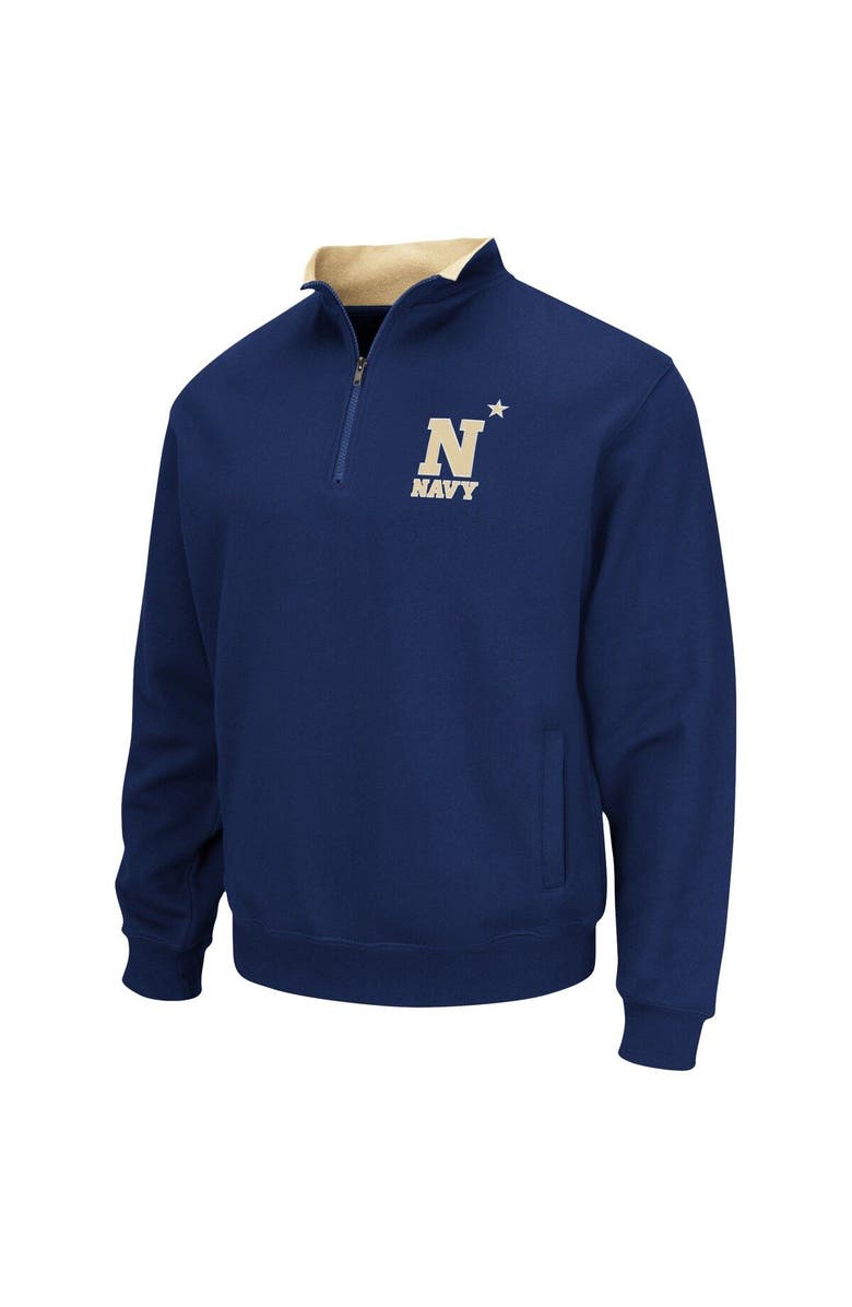 COLOSSEUM Men's Colosseum Navy Navy Midshipmen Tortugas Team Logo Quarter-Zip Jacket, Alternate, color, Navy