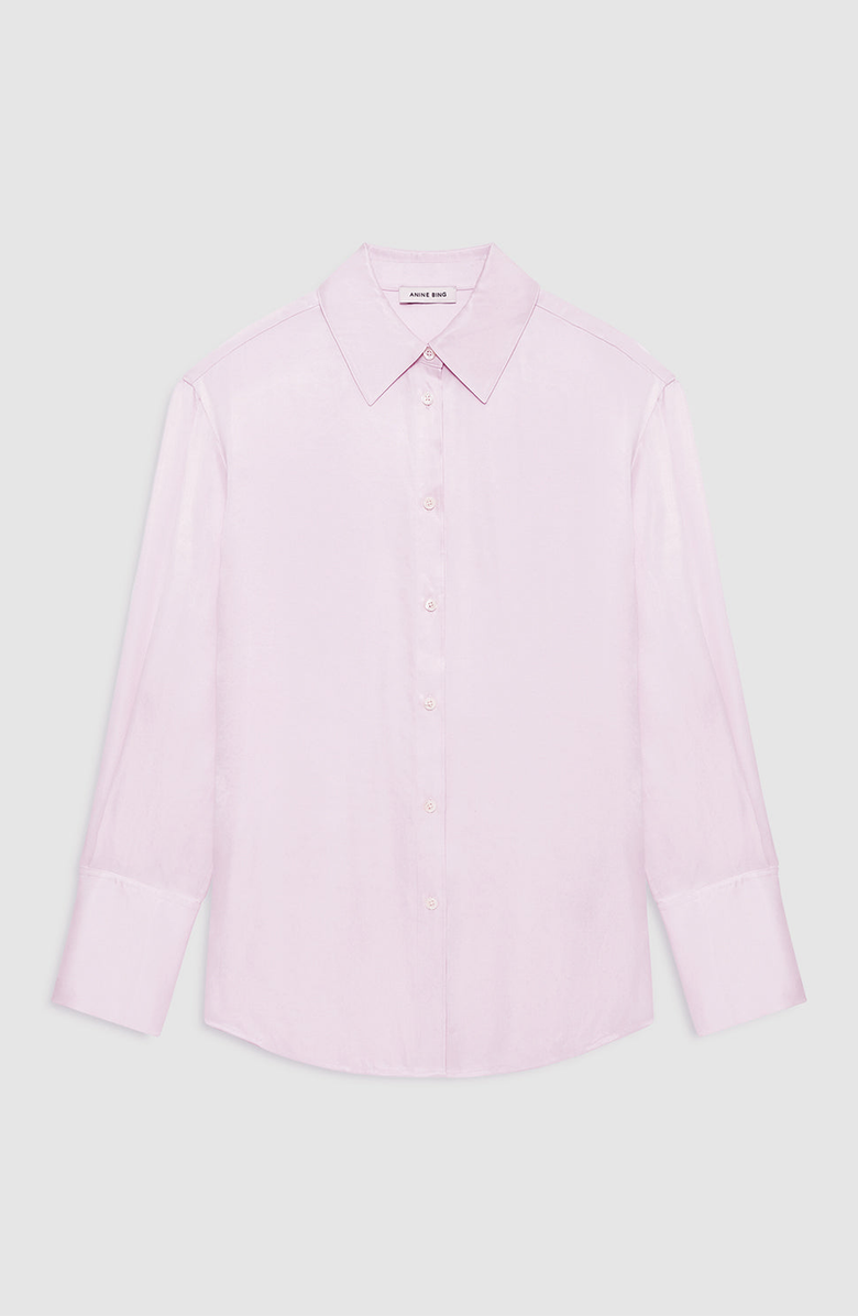 ANINE BING Bridget Shirt, Alternate, color, Powder Pink