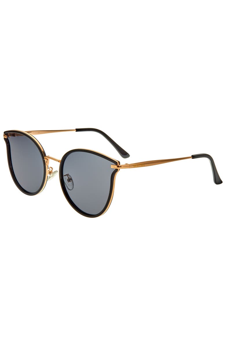 BERTHA Moon Polarized Sunglasses, Main, color, Gold/Black