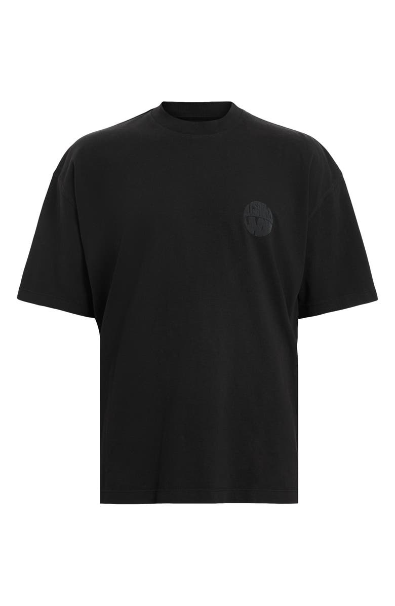 AllSaints Waved Graphic T-Shirt, Alternate, color, Jet Black