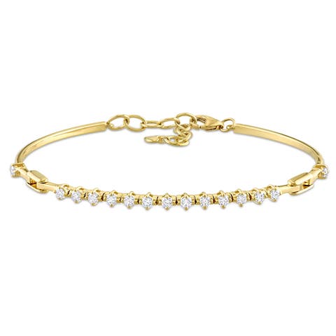 Diamond Flexible Bangle Bracelet 14k